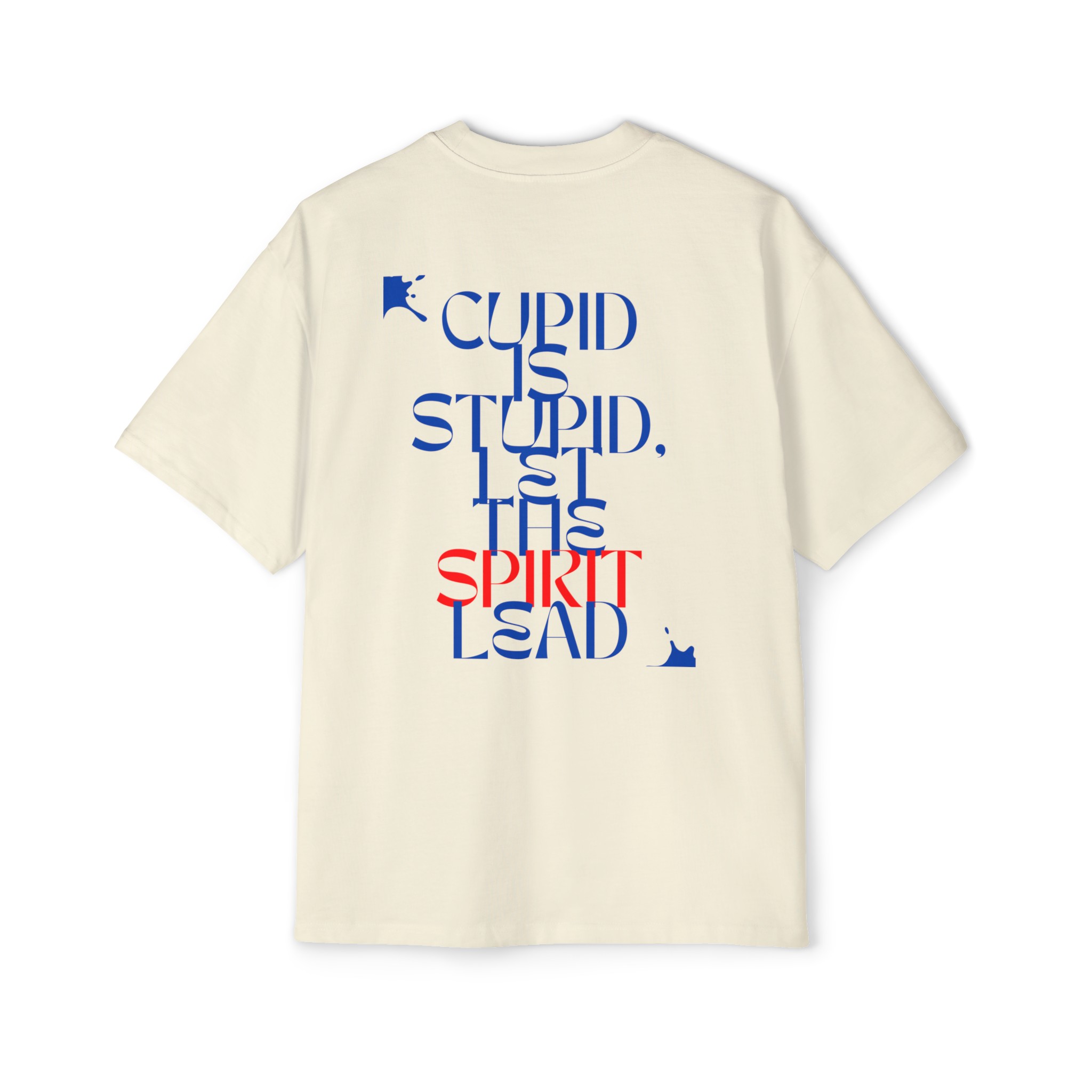 Let the spirit lead - Men's Heavy Oversized Tee - Butter - back