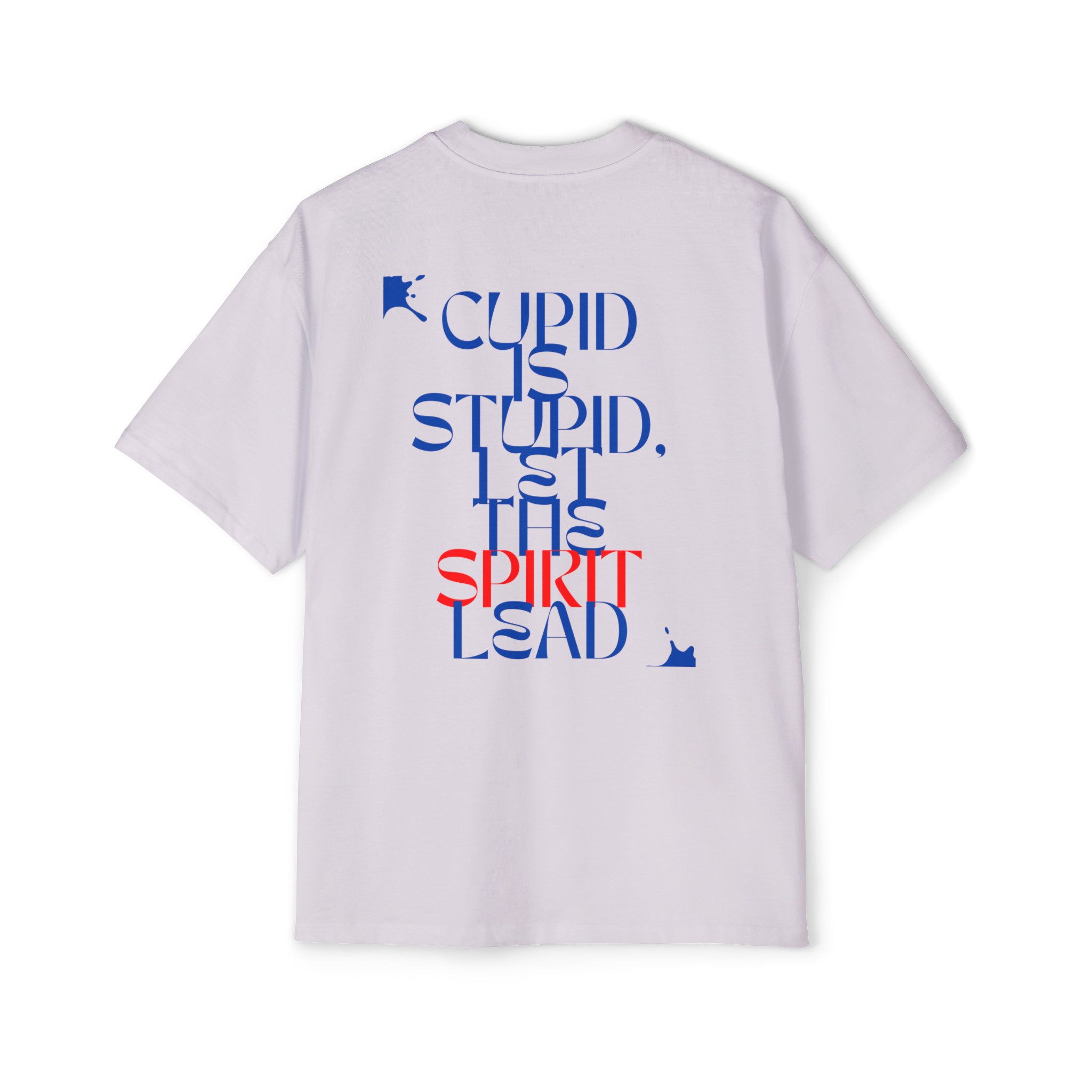 Let the spirit lead - Men's Heavy Oversized Tee - Orchid back