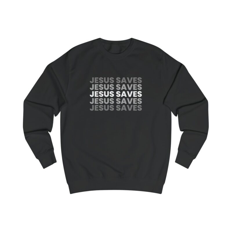 Jesus Saves - Unisex Sweatshirt - black smoke front