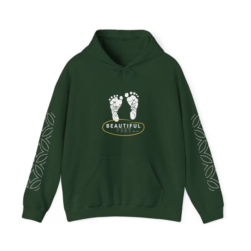 Beautiful Feet - Unisex Heavy Blend™ Hooded Sweatshirt - Forest Green1
