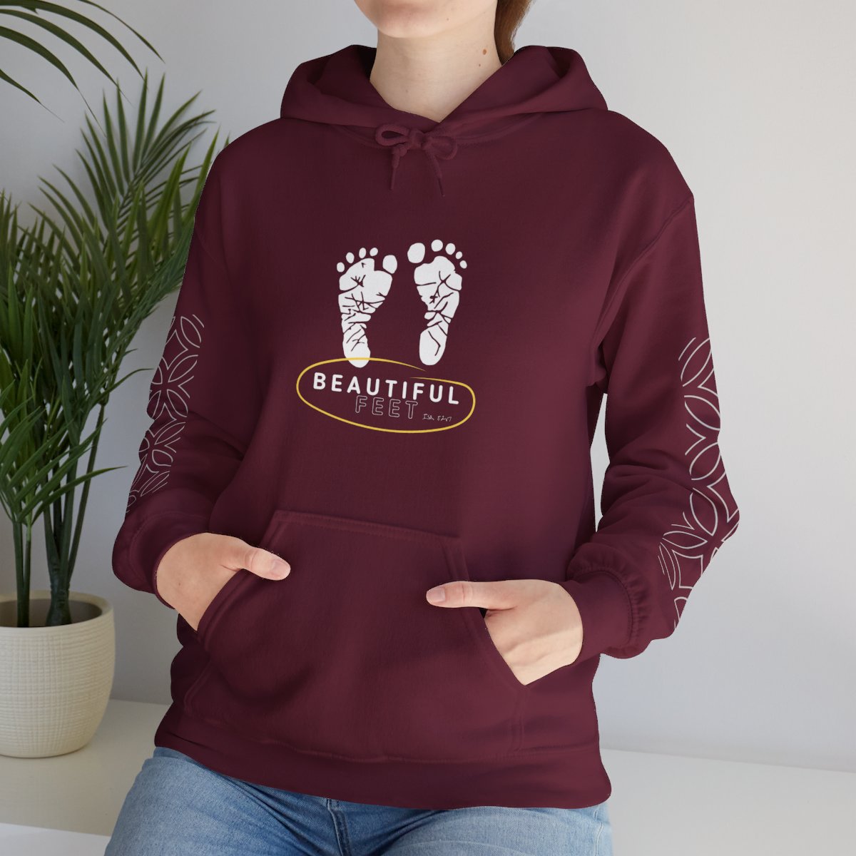 Beautiful Feet - Unisex Heavy Blendâ„¢ Hooded Sweatshirt - Maroon13