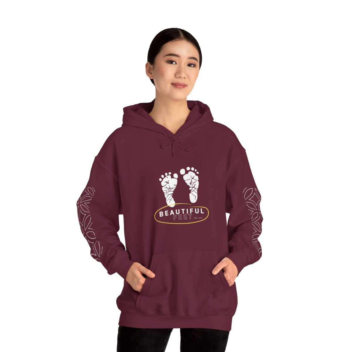 Beautiful Feet - Unisex Heavy Blendâ„¢ Hooded Sweatshirt - Maroon6