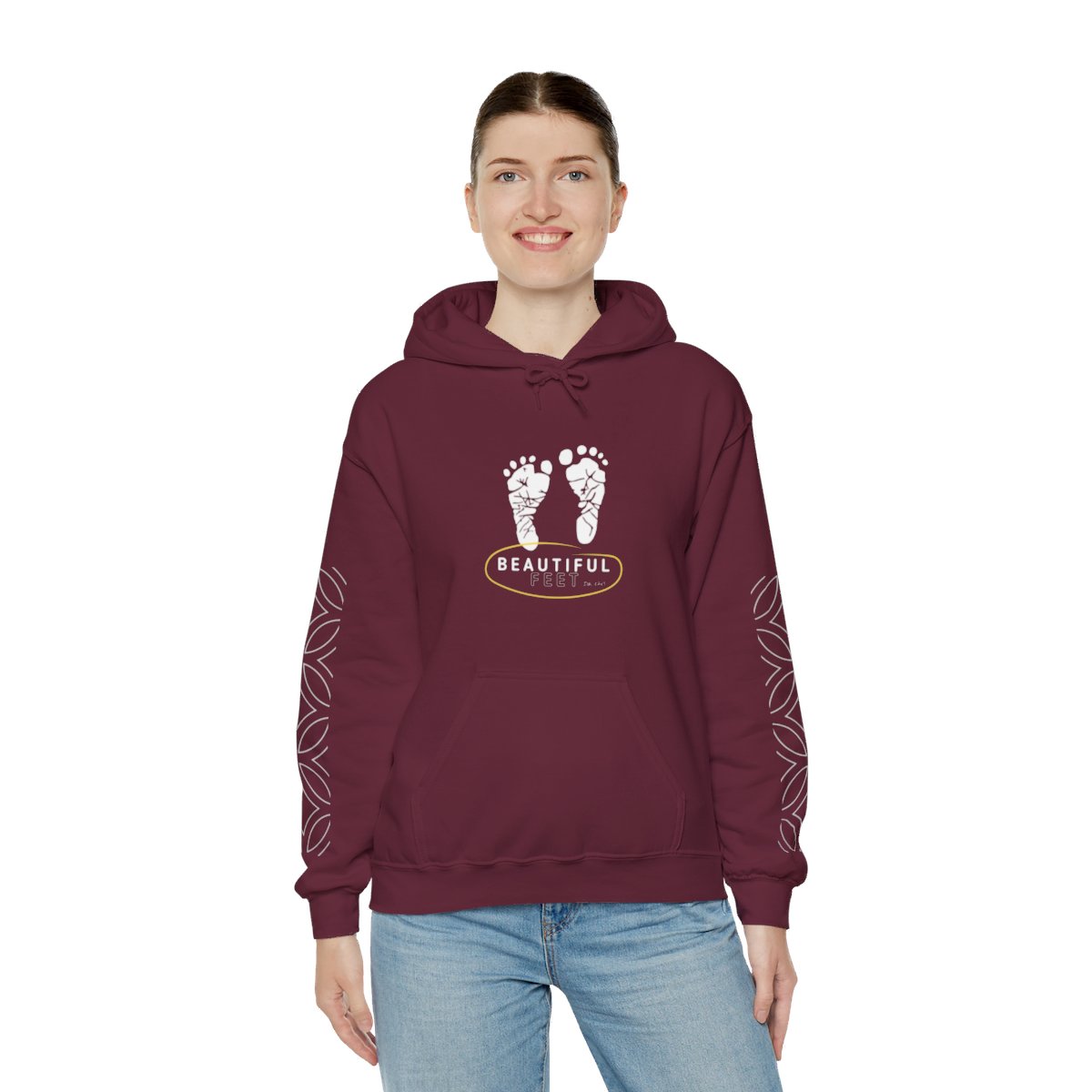 Beautiful Feet - Unisex Heavy Blendâ„¢ Hooded Sweatshirt - Maroon8