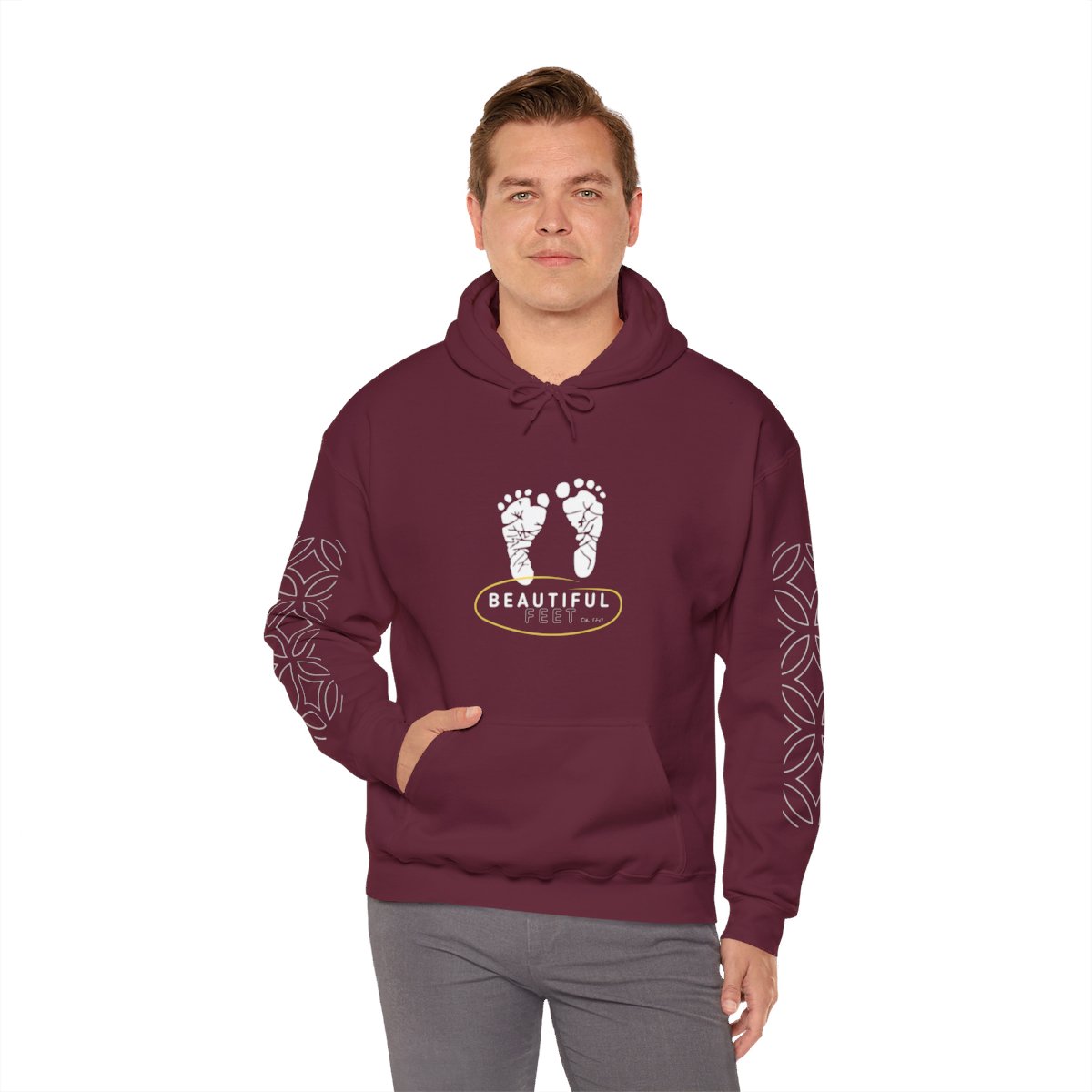 Beautiful Feet - Unisex Heavy Blendâ„¢ Hooded Sweatshirt - Maroon9
