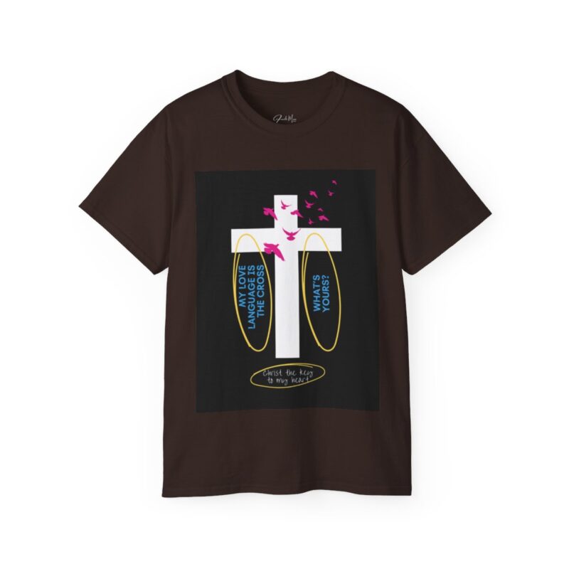 My love language is the cross - Unisex Ultra Cotton Tee - Dark Chocolate 1
