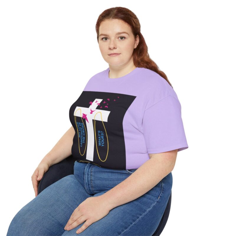 My love language is the cross - Unisex Ultra Cotton Tee - Orchid 11