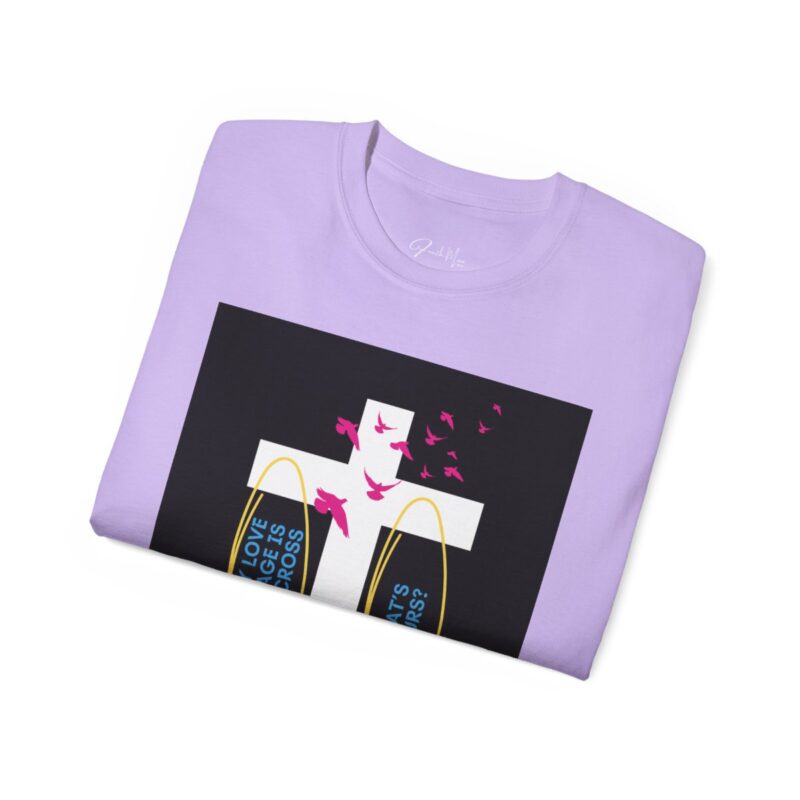 My love language is the cross - Unisex Ultra Cotton Tee - Orchid 4