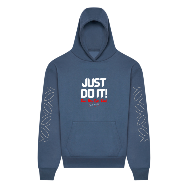 Just Do it, Go has Got you! - Oversize Hoodie - Airforce blue