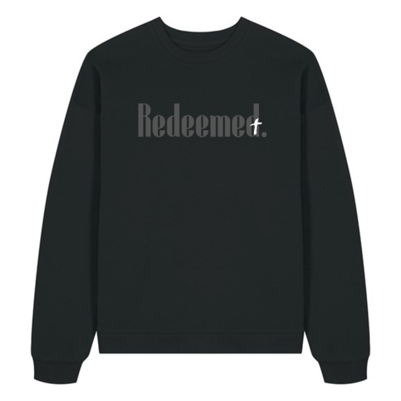 Redeemed Grey design Sweatshirt - black - front