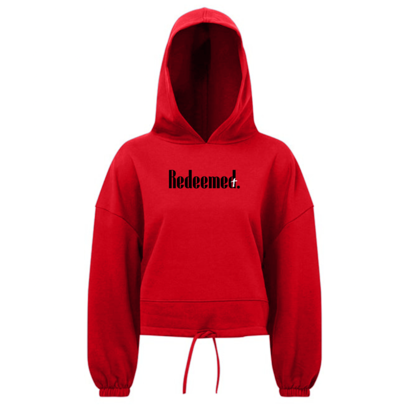 Redeemed - Oversize cropped Mid-blend Hoodie with straps